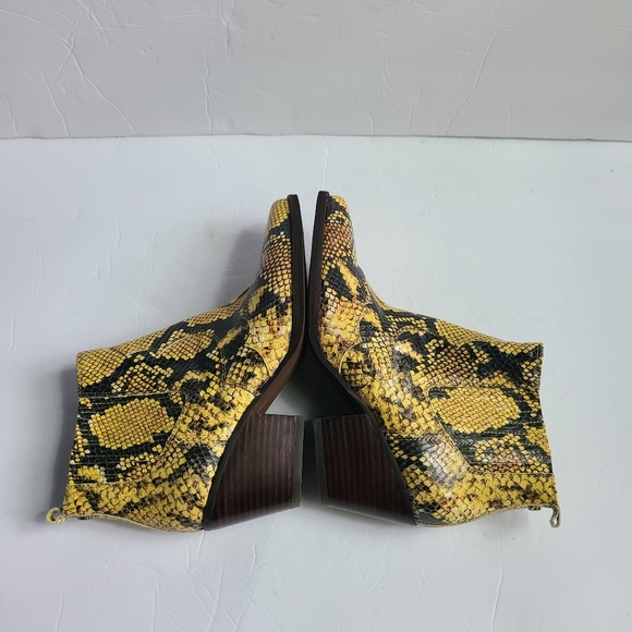 NEW SAM EDELMAN Winona snakeskin leather booties - Picture 4 of 8